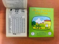 22 Şubat 1998 hediyelik orijinal Saray takvim yaprağı (Cin Ali kitabı hediyeli:)