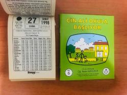 27 Şubat 1998 hediyelik orijinal Saray takvim yaprağı (Cin Ali kitabı hediyeli:)