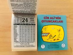 24 Şubat 1999 hediyelik orijinal Fazilet takvim yaprağı (Cin Ali kitabı hediyeli:)