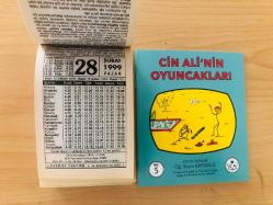 28 Şubat 1999 hediyelik orijinal Fazilet takvim yaprağı (Cin Ali kitabı hediyeli:)