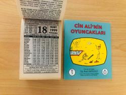 18 Mart 1999 hediyelik orijinal Fazilet takvim yaprağı (Cin Ali kitabı hediyeli:)