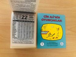 22 Mart 1999 hediyelik orijinal Fazilet takvim yaprağı (Cin Ali kitabı hediyeli:)