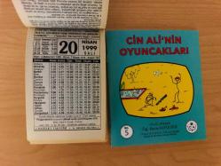 20 Nisan 1999 hediyelik orijinal Fazilet takvim yaprağı (Cin Ali kitabı hediyeli:)