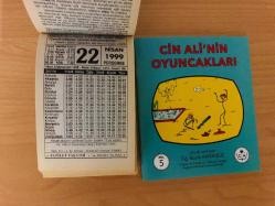 22 Nisan 1999 hediyelik orijinal Fazilet takvim yaprağı (Cin Ali kitabı hediyeli:)