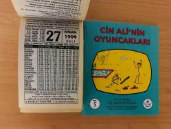 27 Nisan 1999 hediyelik orijinal Fazilet takvim yaprağı (Cin Ali kitabı hediyeli:)