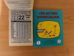 22 Haziran 1999 hediyelik orijinal Fazilet takvim yaprağı (Cin Ali kitabı hediyeli:)