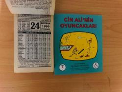 24 Haziran 1999 hediyelik orijinal Fazilet takvim yaprağı (Cin Ali kitabı hediyeli:)