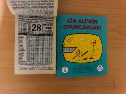 28 Haziran 1999 hediyelik orijinal Fazilet takvim yaprağı (Cin Ali kitabı hediyeli:)