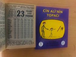 23 Mart 1989 hediyelik orijinal Fazilet takvim yaprağı (Cin Ali kitabı hediyeli:)
