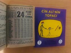 24 Mart 1989 hediyelik orijinal Fazilet takvim yaprağı (Cin Ali kitabı hediyeli:)