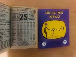 25 Mart 1989 hediyelik orijinal Fazilet takvim yaprağı (Cin Ali kitabı hediyeli:)