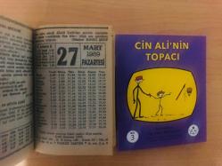27 Mart 1989 hediyelik orijinal Fazilet takvim yaprağı (Cin Ali kitabı hediyeli:)