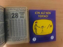 28 Mart 1989 hediyelik orijinal Fazilet takvim yaprağı (Cin Ali kitabı hediyeli:)