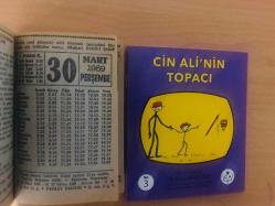30 Mart 1989 hediyelik orijinal Fazilet takvim yaprağı (Cin Ali kitabı hediyeli:)