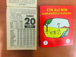 20 Şubat 1987 hediyelik orijinal Fazilet takvim yaprağı (Cin Ali kitabı hediyeli:)