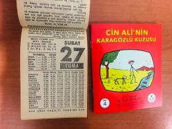 27 Şubat 1987 hediyelik orijinal Fazilet takvim yaprağı (Cin Ali kitabı hediyeli:)