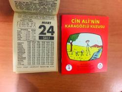 24 Mart 1987 hediyelik orijinal Fazilet takvim yaprağı (Cin Ali kitabı hediyeli:)