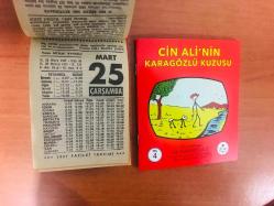 25 Mart 1987 hediyelik orijinal Fazilet takvim yaprağı (Cin Ali kitabı hediyeli:)