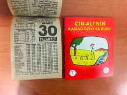 30 Mart 1987 hediyelik orijinal Fazilet takvim yaprağı (Cin Ali kitabı hediyeli:)