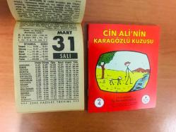 31 Mart 1987 hediyelik orijinal Fazilet takvim yaprağı (Cin Ali kitabı hediyeli:)