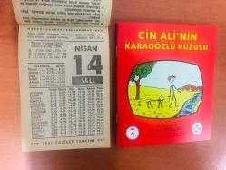 14 Nisan 1987 hediyelik orijinal Fazilet takvim yaprağı (Cin Ali kitabı hediyeli:)