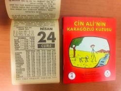 24 Nisan 1987 hediyelik orijinal Fazilet takvim yaprağı (Cin Ali kitabı hediyeli:)