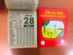28 Nisan 1987 hediyelik orijinal Fazilet takvim yaprağı (Cin Ali kitabı hediyeli:)