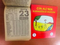 23 Mayıs 1987 hediyelik orijinal Fazilet takvim yaprağı (Cin Ali kitabı hediyeli:)