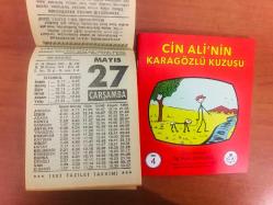 27 Mayıs 1987 hediyelik orijinal Fazilet takvim yaprağı (Cin Ali kitabı hediyeli:)