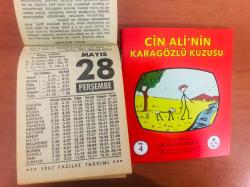 28 Mayıs 1987 hediyelik orijinal Fazilet takvim yaprağı (Cin Ali kitabı hediyeli:)