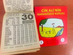 30 Mayıs 1987 hediyelik orijinal Fazilet takvim yaprağı (Cin Ali kitabı hediyeli:)