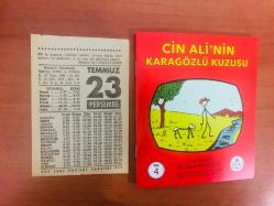 23 Temmuz 1987 hediyelik orijinal Fazilet takvim yaprağı (Cin Ali kitabı hediyeli:)