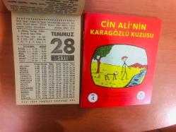 28 Temmuz 1987 hediyelik orijinal Fazilet takvim yaprağı (Cin Ali kitabı hediyeli:)