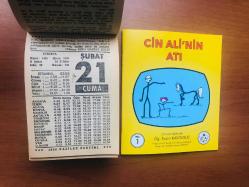 21 Şubat 1986 hediyelik orijinal Fazilet takvim yaprağı (Cin Ali kitabı hediyeli:)
