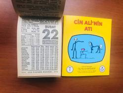 22 Şubat 1986 hediyelik orijinal Fazilet takvim yaprağı (Cin Ali kitabı hediyeli:)