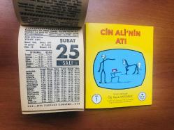 25 Şubat 1986 hediyelik orijinal Fazilet takvim yaprağı (Cin Ali kitabı hediyeli:)