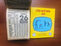 26 Şubat 1986 hediyelik orijinal Fazilet takvim yaprağı (Cin Ali kitabı hediyeli:)