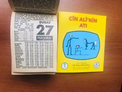 27 Şubat 1986 hediyelik orijinal Fazilet takvim yaprağı (Cin Ali kitabı hediyeli:)