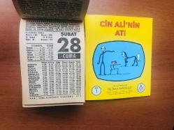 28 Şubat 1986 hediyelik orijinal Fazilet takvim yaprağı (Cin Ali kitabı hediyeli:)