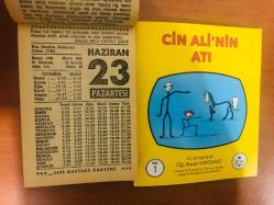 23 Haziran 1986 hediyelik orijinal Fazilet takvim yaprağı (Cin Ali kitabı hediyeli:)