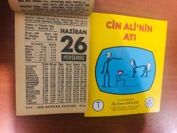 26 Haziran 1986 hediyelik orijinal Fazilet takvim yaprağı (Cin Ali kitabı hediyeli:)