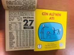 27 Haziran 1986 hediyelik orijinal Fazilet takvim yaprağı (Cin Ali kitabı hediyeli:)