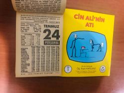 24 Temmuz 1986 hediyelik orijinal Fazilet takvim yaprağı (Cin Ali kitabı hediyeli:)
