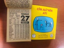 27 Temmuz 1986 hediyelik orijinal Fazilet takvim yaprağı (Cin Ali kitabı hediyeli:)