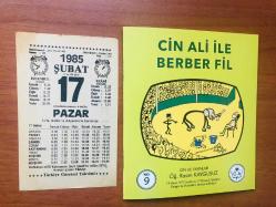 17 Şubat 1985 hediyelik orijinal Türkiye gazetesi takvim yaprağı (Cin Ali kitabı hediyeli:)