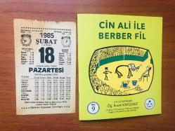 18 Şubat 1985 hediyelik orijinal Türkiye gazetesi takvim yaprağı (Cin Ali kitabı hediyeli:)
