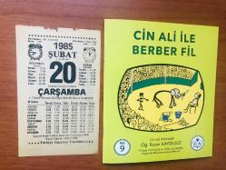 20 Şubat 1985 hediyelik orijinal Türkiye gazetesi takvim yaprağı (Cin Ali kitabı hediyeli:)