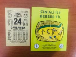 24 Nisan 1985 hediyelik orijinal Türkiye gazetesi takvim yaprağı (Cin Ali kitabı hediyeli:)