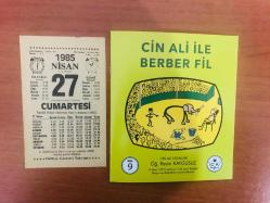 27 Nisan 1985 hediyelik orijinal Türkiye gazetesi takvim yaprağı (Cin Ali kitabı hediyeli:)