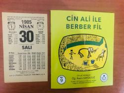 30 Nisan 1985 hediyelik orijinal Türkiye gazetesi takvim yaprağı (Cin Ali kitabı hediyeli:)